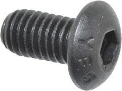 Value Collection - #10-32 UNF Hex Socket Drive, Button Screw - Alloy Steel, Black Oxide Finish, 3/8" Length Under Head - Exact Tooling