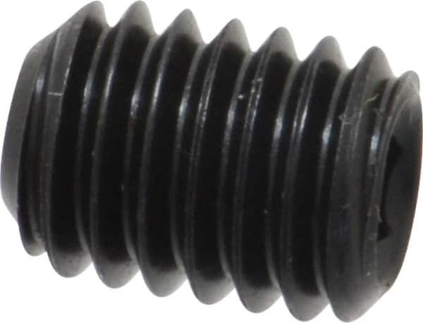 Value Collection - 3/8-16 UNC, 1/2" OAL, Cup Point Set Screw - Grade 8 Alloy Steel, 3/16" Key - Exact Tooling