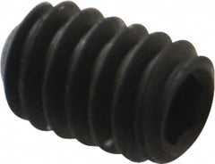 Value Collection - 1/4-20 UNC, 3/8" OAL, Cup Point Set Screw - Grade 8 Steel, 1/8" Key - Exact Tooling