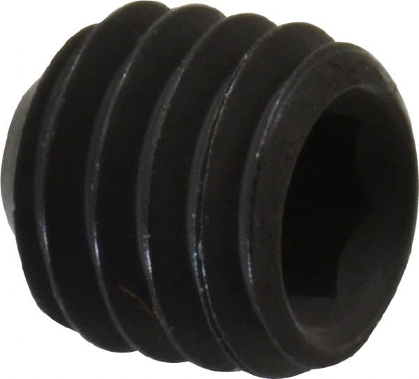 Value Collection - #10-32 UNF, 3/16" OAL, Cup Point Set Screw - Grade 8 Steel, 3/32" Key - Exact Tooling