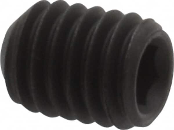 Value Collection - #10-32 UNF, 1/4" OAL, Cup Point Set Screw - Grade 8 Steel, 3/32" Key - Exact Tooling