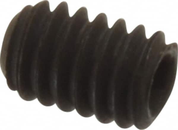 Value Collection - #8-32 UNC, 1/4" OAL, Cup Point Set Screw - Grade 8 Steel, 5/64" Key - Exact Tooling