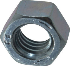 Value Collection - 3/8-16 UNC Steel Right Hand Hex Nut - 9/16" Across Flats, 21/64" High, Zinc-Plated Finish - Exact Tooling