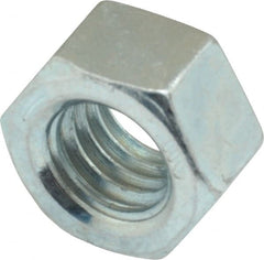 Value Collection - 1/2-13 UNC Steel Right Hand Hex Nut - 3/4" Across Flats, 7/16" High, Zinc-Plated Finish - Exact Tooling