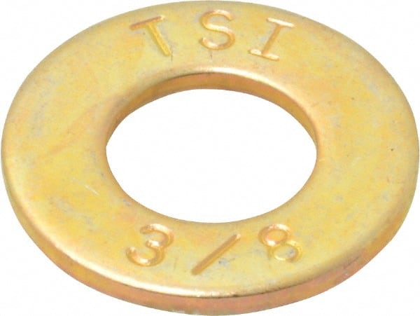 Value Collection - 3/8" Screw, Grade 8 Alloy Steel SAE Flat Washer - 13/32" ID x 13/16" OD, 1/16" Thick - Exact Tooling
