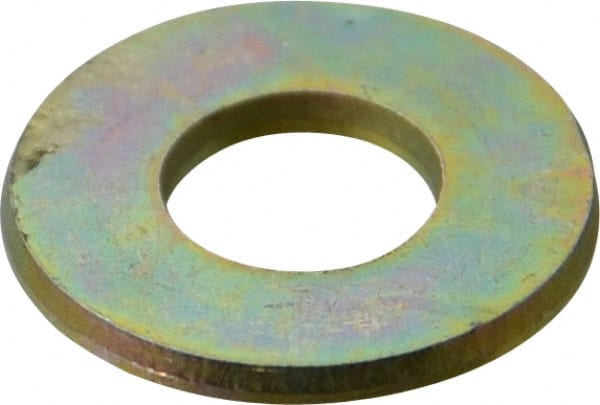 Made in USA - 1/4" Screw, Grade 8 Alloy Steel SAE Flat Washer - 9/32" ID x 5/8" OD, 1/16" Thick - Exact Tooling