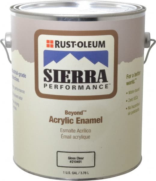 Rust-Oleum - 1 Gal Clear Gloss Finish Metal Coating - <0 gL VOC Compliance - Exact Tooling