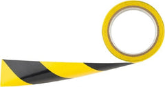 Irwin - Black & Yellow Striped PVC Tape - 2" Wide x 54' Long, General Traffic - Exact Tooling