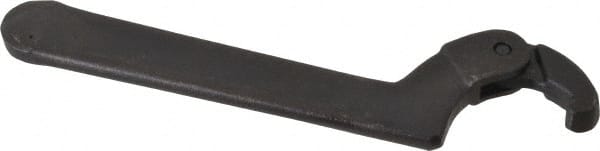 Martin Tools - 3/4" to 2" Capacity, Adjustable Hook Spanner Wrench - 6-3/8" OAL, 1/8" Hook Pin Height - Exact Tooling