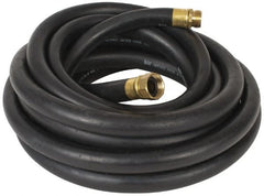 Parker - 25' Long Contractor Hose - 3/4" Diam, 3/4" GHT, Rubber, 100 psi, Black - Exact Tooling