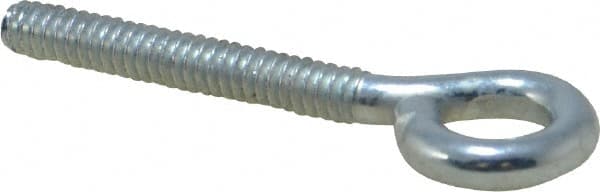 Gibraltar - #10-24, Zinc-Plated Finish, Steel Wire Turned Open Eye Bolt - 1-1/4" Thread Length, 5/16" ID x 11/16" OD, 1-3/8" Shank Length - Exact Tooling