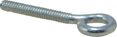 Gibraltar - #10-24, Zinc-Plated Finish, Steel Wire Turned Open Eye Bolt - 1-1/4" Thread Length, 5/16" ID x 11/16" OD, 1-3/8" Shank Length - Exact Tooling