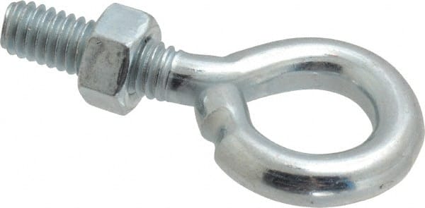 Gibraltar - 5/16-18, Zinc-Plated Finish, Steel Wire Turned Open Eye Bolt - 7/8" Thread Length, 5/8" ID x 1-1/4" OD, 1" Shank Length - Exact Tooling