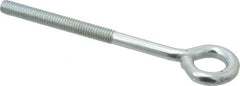 Gibraltar - 5/16-18, Zinc-Plated Finish, Steel Wire Turned Open Eye Bolt - 2-1/2" Thread Length, 5/8" ID x 1-1/4" OD, 4" Shank Length - Exact Tooling