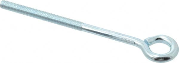 Gibraltar - 5/16-18, Zinc-Plated Finish, Steel Wire Turned Open Eye Bolt - 3" Thread Length, 5/8" ID x 1-1/4" OD, 5" Shank Length - Exact Tooling