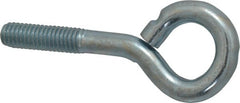 Gibraltar - 3/8-16, Zinc-Plated Finish, Steel Wire Turned Open Eye Bolt - 1-1/4" Thread Length, 3/4" ID x 1-1/2" OD, 2" Shank Length - Exact Tooling