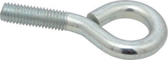 Gibraltar - 1/2-13, Zinc-Plated Finish, Steel Wire Turned Open Eye Bolt - 1-1/2" Thread Length, 1" ID x 2" OD, 2" Shank Length - Exact Tooling
