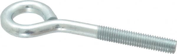Gibraltar - 1/2-13, Zinc-Plated Finish, Steel Wire Turned Open Eye Bolt - 2-1/2" Thread Length, 1" ID x 2" OD, 4" Shank Length - Exact Tooling