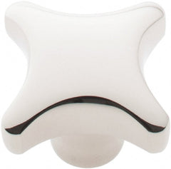 KIPP - 1.57" Head Diam, 4 Point Lobed Knob - 5/16-18 Hole, Stainless Steel - Exact Tooling