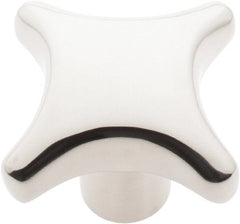 KIPP - 2.48" Head Diam, 4 Point Lobed Knob - 1/2-13 Hole, Stainless Steel - Exact Tooling