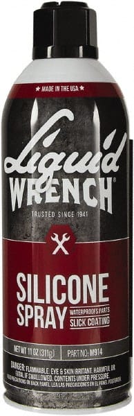 Liquid Wrench - 15 oz Aerosol Silicone Lubricant - Clear Yellow - Exact Tooling