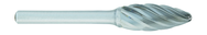 SH-7MA -- 19mm x 41mm LOC x 6mm Shank x 50mm OAL Flame Shape Carbide Aluminum Cut Burr - Exact Tooling