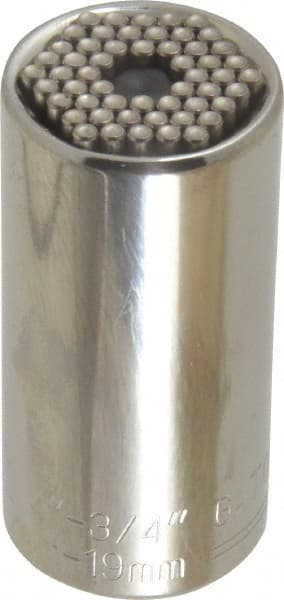 Gator Grip - 3/8" Drive, 1/4" Socket, Self Adusting Socket - 6 Points, 2" OAL - Exact Tooling