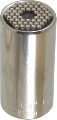 Gator Grip - 3/8" Drive, 1/4" Socket, Self Adusting Socket - 6 Points, 2" OAL - Exact Tooling