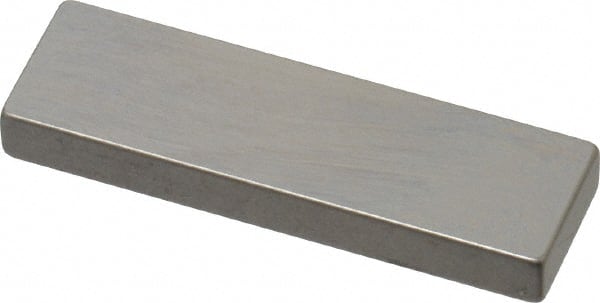 Mitutoyo - 0.136" Rectangular Steel Gage Block - Accuracy Grade AS-1, Includes Certificate of Inspection - Exact Tooling