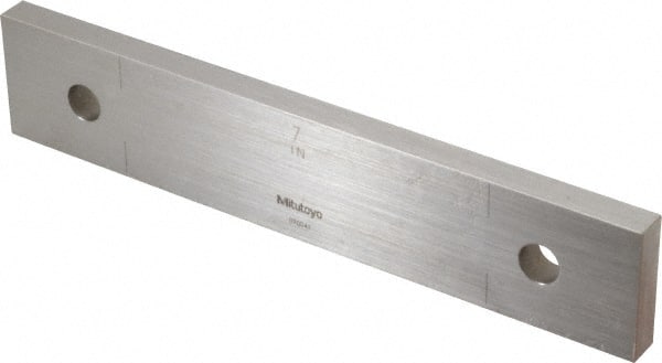Mitutoyo - 7" Rectangular Steel Gage Block - Accuracy Grade 0, Includes Certificate of Inspection - Exact Tooling