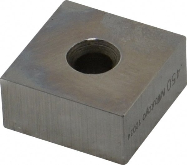 Mitutoyo - 0.45" Square Steel Gage Block - Accuracy Grade 0, Includes Certificate of Inspection - Exact Tooling