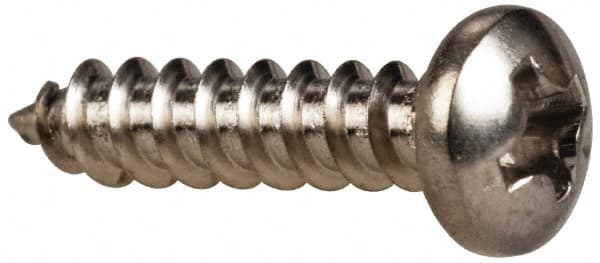 Value Collection - #6 Pan Head Phillips Sheet Metal Screw - Stainless Steel, 5/8" Length Under Head, Grade 316 - Exact Tooling