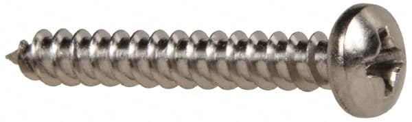 Value Collection - #6 Pan Head Phillips Sheet Metal Screw - Stainless Steel, 1" Length Under Head, Grade 316 - Exact Tooling