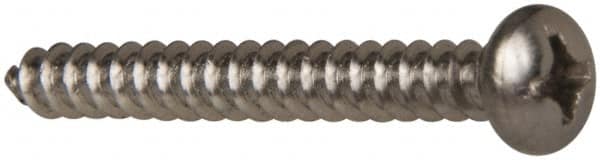 Value Collection - #6 Pan Head Phillips Sheet Metal Screw - Stainless Steel, 1-1/4" Length Under Head, Grade 316 - Exact Tooling