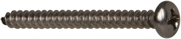 Value Collection - #6 Pan Head Phillips Sheet Metal Screw - Stainless Steel, 1-1/2" Length Under Head, Grade 316 - Exact Tooling