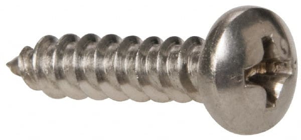 Value Collection - #8 Pan Head Phillips Sheet Metal Screw - Stainless Steel, 3/4" Length Under Head, Grade 316 - Exact Tooling