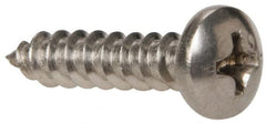 Value Collection - #8 Pan Head Phillips Sheet Metal Screw - Stainless Steel, 3/4" Length Under Head, Grade 316 - Exact Tooling