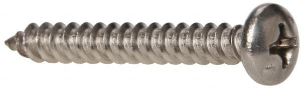Value Collection - #8 Pan Head Phillips Sheet Metal Screw - Stainless Steel, 1-1/4" Length Under Head, Grade 316 - Exact Tooling