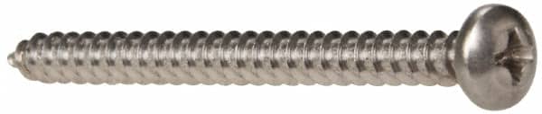 Value Collection - #8 Pan Head Phillips Sheet Metal Screw - Stainless Steel, 2" Length Under Head, Grade 316 - Exact Tooling