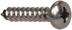 Value Collection - #10 Pan Head Phillips Sheet Metal Screw - Stainless Steel, 1-1/4" Length Under Head, Grade 316 - Exact Tooling