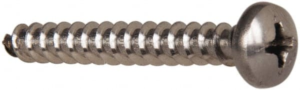 Value Collection - #10 Pan Head Phillips Sheet Metal Screw - Stainless Steel, 1-1/2" Length Under Head, Grade 316 - Exact Tooling
