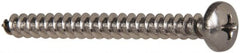 Value Collection - #10 Pan Head Phillips Sheet Metal Screw - Stainless Steel, 2" Length Under Head, Grade 316 - Exact Tooling