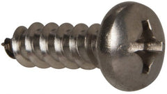 Value Collection - #12 Pan Head Phillips Sheet Metal Screw - Stainless Steel, 3/4" Length Under Head, Grade 316 - Exact Tooling