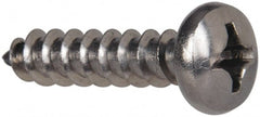 Value Collection - #12 Pan Head Phillips Sheet Metal Screw - Stainless Steel, 1" Length Under Head, Grade 316 - Exact Tooling