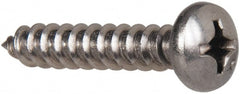Value Collection - #12 Pan Head Phillips Sheet Metal Screw - Stainless Steel, 1-1/4" Length Under Head, Grade 316 - Exact Tooling