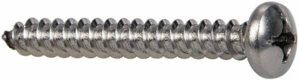 Value Collection - #14 Pan Head Phillips Sheet Metal Screw - Stainless Steel, 2" Length Under Head, Grade 316 - Exact Tooling