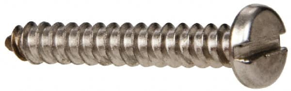 Value Collection - #4 Pan Head Slotted Sheet Metal Screw - Stainless Steel, 3/4" Length Under Head, Grade 316 - Exact Tooling