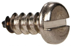Value Collection - #6 Pan Head Slotted Sheet Metal Screw - Stainless Steel, 3/8" Length Under Head, Grade 316 - Exact Tooling