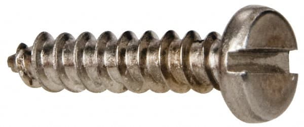 Value Collection - #6 Pan Head Slotted Sheet Metal Screw - Stainless Steel, 5/8" Length Under Head, Grade 316 - Exact Tooling