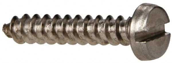 Value Collection - #6 Pan Head Slotted Sheet Metal Screw - Stainless Steel, 3/4" Length Under Head, Grade 316 - Exact Tooling
